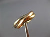 ESTATE LARGE 14KT TRI COLOR GOLD 3D TRINITY LOVE WEDDING ANNIVERSARY RING #27408