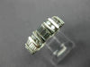 ESTATE 1CT ROUND & BAGUETTE DIAMOND 14KT WHITE GOLD 3D ANNIVERSARY RING #21536