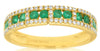 .60CT DIAMOND & AAA EMERALD 14KT YELLOW GOLD 3D SEMI ETERNITY ANNIVERSARY RING