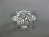 LARGE 1.32CT DIAMOND 18KT WHITE GOLD ROUND CLUSTER SQUARE HALO ENGAGEMENT RING