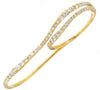 ESTATE LARGE .58CT DIAMOND 14KT YELLOW GOLD 3D DOUBLE FINGER FUN RING