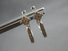 ESTATE .13CT DIAMOND 14KT WHITE GOLD GEOMETRICAL FUN LEVERBACK HANGING EARRINGS