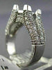 1.0CT DIAMOND 14KT WHITE GOLD SQUARE SEMI MOUNT SPLIT BAND ENGAGEMENT RING #1148