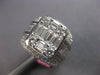 EXTRA LARGE 4.37CT DIAMOND 18KT WHITE GOLD ROUND & BAGUETTE SQUARE UNISEX RING