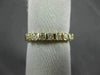ESTATE .50CT DIAMOND 14K YELLOW GOLD 7 STONE OPEN CHANNEL ANNIVERSARY RING 22467