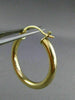 ESTATE 14KT YELLOW GOLD CLASSIC HANGING HOOP EARRINGS 25mm X 3mm WIDE #25137