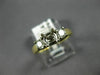 ESTATE .31CT DIAMOND 14KT 2 TONE GOLD 3 STONE SEMI MOUNT ENGAGEMENT RING #18588