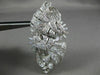 ANTIQUE EXTRA LARGE 5.0CT DIAMOND PLATINUM 3D FLOWER SWIRL MULTI ROW BROOCH PIN