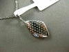 ESTATE .37CT DIAMOND 18KT WHITE GOLD 3D TWISTED MARQUISE FLOATING PENDANT CHAIN