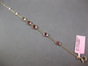ESTATE 5.24CT AAA LIGHT PINK RUBY 14KT YELLOW GOLD OVAL BY THE YARD FUN BRACELET