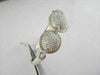 ANTIQUE WIDE DIAMOND 18KT ROSE WHITE GOLD CIRCLE BANGLE