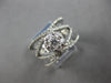 LARGE 1.15CT DIAMOND 14KT WHITE GOLD INVISIBLE CRISS CROSS INFINITY RING #27982
