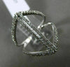 ESTATE EXTRA LARGE .43CT DIAMOND 18KT WHITE GOLD HANDCRAFTED INFINITY LOVE RING