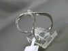 ESTATE EXTRA LARGE .33CT DIAMOND 18KT WHITE GOLD 3D CRESCENT MOON X LOVE RING