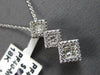 ESTATE .40CT DIAMOND 18K WHITE GOLD PAST PRESENT FUTURE JOURNEY FLOATING PENDANT