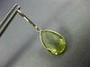 6.0CT AAA LEMON QUARTZ 14KT WHITE GOLD 3D PEAR SHAPE LEVER BACK HANGING EARRINGS