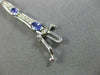 ESTATE 4.29CT DIAMOND & AAA TANZANITE 14KT WHITE GOLD 3D BAMBOO TENNIS BRACELET