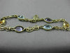 ANTIQUE 7.0CT AAA MULTI GEM 14KT YELLOW GOLD OPEN LINK OVAL BRACELET #22706