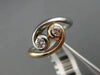 ESTATE .29CT DIAMOND 14KT WHITE & ROSE GOLD ETOILE INFINITY TWO STONE LOVE RING
