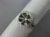ESTATE WIDE .35CT DIAMOND 14KT WHITE GOLD HALO SEMI MOUNT ENGAGEMENT RING #1028