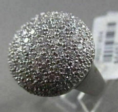 ANTIQUE 18KT WIDE ROUND MICRO PAVE 2.07CT DIAMOND WHITE GOLD RING JUST BEAUTIFUL