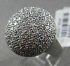 ANTIQUE 18KT WIDE ROUND MICRO PAVE 2.07CT DIAMOND WHITE GOLD RING JUST BEAUTIFUL