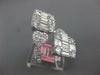 LARGE 3.47CT DIAMOND 18K WHITE GOLD MULTI SHAPE INVISIBLE HEART CRISS CROSS RING