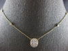 .67CT DIAMOND 14KT YELLOW GOLD CLUSTER INVISIBLE OVAL HALO BY THE YARD NECKLACE