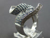 ESTATE EXTRA LARGE 3.07CT DIAMOND & AAA SAPPHIRE 18KT WHITE GOLD LOVE KNOT RING