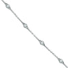 .20CT DIAMOND 14KT WHITE GOLD 3D CLASSIC ROUND BEZEL BY THE YARD LOVE BRACELET