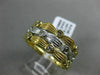 ESTATE WIDE .70CT DIAMOND 14KT TWO TONE GOLD MULTI ROW ETOILE SEMI ETERNITY RING