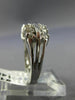 ANTIQUE WIDE .38CT DIAMOND 14KT WHITE GOLD DOUBLE ROW ANNIVERSARY RING #18803