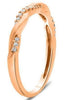 .10CT DIAMOND 14KT ROSE GOLD CLASSIC LOVE KNOT INFINITY ROPE ANNIVERSARY RING
