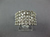 ESTATE LARGE 2.40CT DIAMOND 14KT WHITE GOLD ROUND 3D MULTI ROW ANNIVERSARY RING