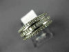 ESTATE WIDE 1.43CT DIAMOND 18KT WHITE GOLD 3D ROUND & BAGUETTE ANNIVERSARY RING