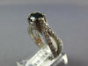 ESTATE 1.21CT DIAMOND & AAA SAPPHIRE 14K WHITE GOLD OVAL & ROUND ENGAGEMENT RING