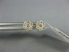 ESTATE SMALL .33CT DIAMOND 18KT YELLOW GOLD CLASSIC FLOWER CLUSTER STUD EARRINGS