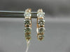 ESTATE 2.0CT DIAMOND 14KT ROSE GOLD 3D CLASSIC OVAL DOUBLE SIDED HOOP EARRINGS