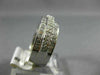 ESTATE 1.26CT DIAMOND 18K WHITE GOLD 3D THREE ROW SEMI ETERNITY ANNIVERSARY RING