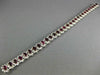 WIDE & LONG 19.3CT DIAMOND & AAA RUBY 18K WHITE GOLD OVAL FLOWER TENNIS BRACELET