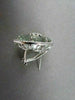 ESTATE 16.85CT DIAMOND & GREEN AMETHYST 18KW GOLD MARQUISE FLOWER CLIP EARRINGS