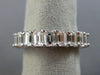 ESTATE 4.60CT EMERALD CUT DIAMOND 14K WHITE GOLD ETERNITY ANNIVERSARY RING #2366