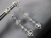 .36CT DIAMOND 14KT WHITE GOLD TRIPLE HEART BY THE YARD FILIGREE HANGING EARRINGS