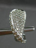 ESTATE .57CT ROUND DIAMOND 14KT WHITE GOLD 3D LOOP FLOATING CLIP ON EARRINGS
