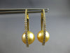 ESTATE LARGE .55CT DIAMOND & AAA GOLDEN SOUTH SEA PEARL 18KT YELLOW GOLD HOOP EARRINGS