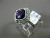 1.74CT DIAMOND & AAA AMETHYST 14KT WHITE GOLD 3D OPEN FILIGREE ETOILE FUN RING