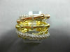 ESTATE LARGE 1.42CT DIAMOND 14KT WHITE YELLOW & ROSE GOLD MULTI ROW BAMBOO RING