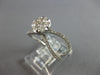 ESTATE LARGE .64CT DIAMOND 14KT WHITE GOLD FLOWER CRISS CROSS INFINITY LOVE RING