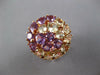 EXTRA LARGE 13.36CT AAA AQUAMARINE & AAA AMETHYST 14KT ROSE GOLD CIRCULAR RING