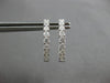 ESTATE 1.06CT DIAMOND 18KT WHITE GOLD 3D INSIDE OUT OVAL HOOP HANGING EARRINGS